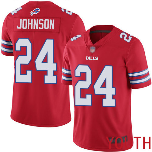 Youth Buffalo Bills #24 Taron Johnson Limited Red Rush Vapor Untouchable NFL Jersey->youth nfl jersey->Youth Jersey